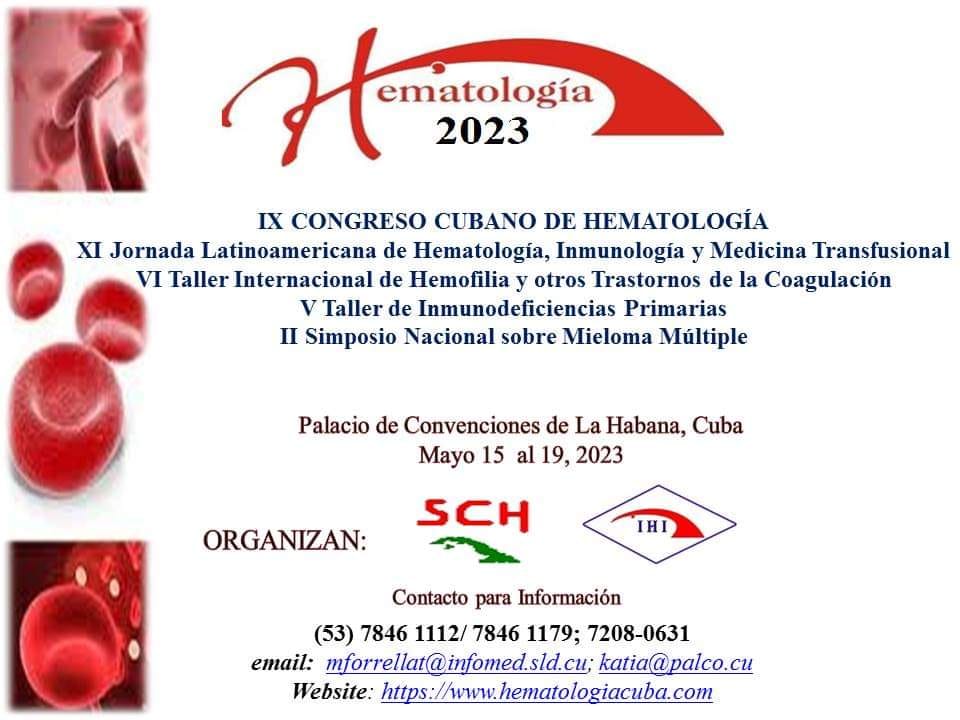 IX CONGRESO CUBANO DE HEMATOLOGÍA