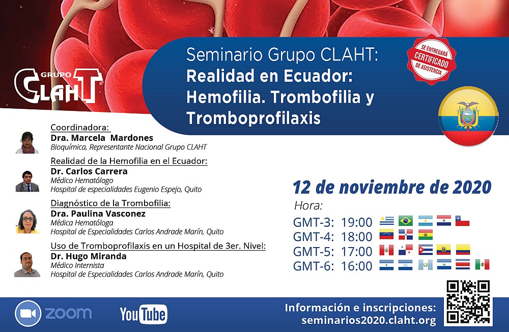 Realidad en Ecuador: Hemofilia. Trombofilia y Tromboprofilaxis
